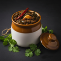 Coriander Pickle Jar - Side