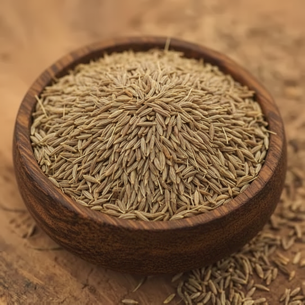 Cumin Seeds in Bowl - 45 Degree