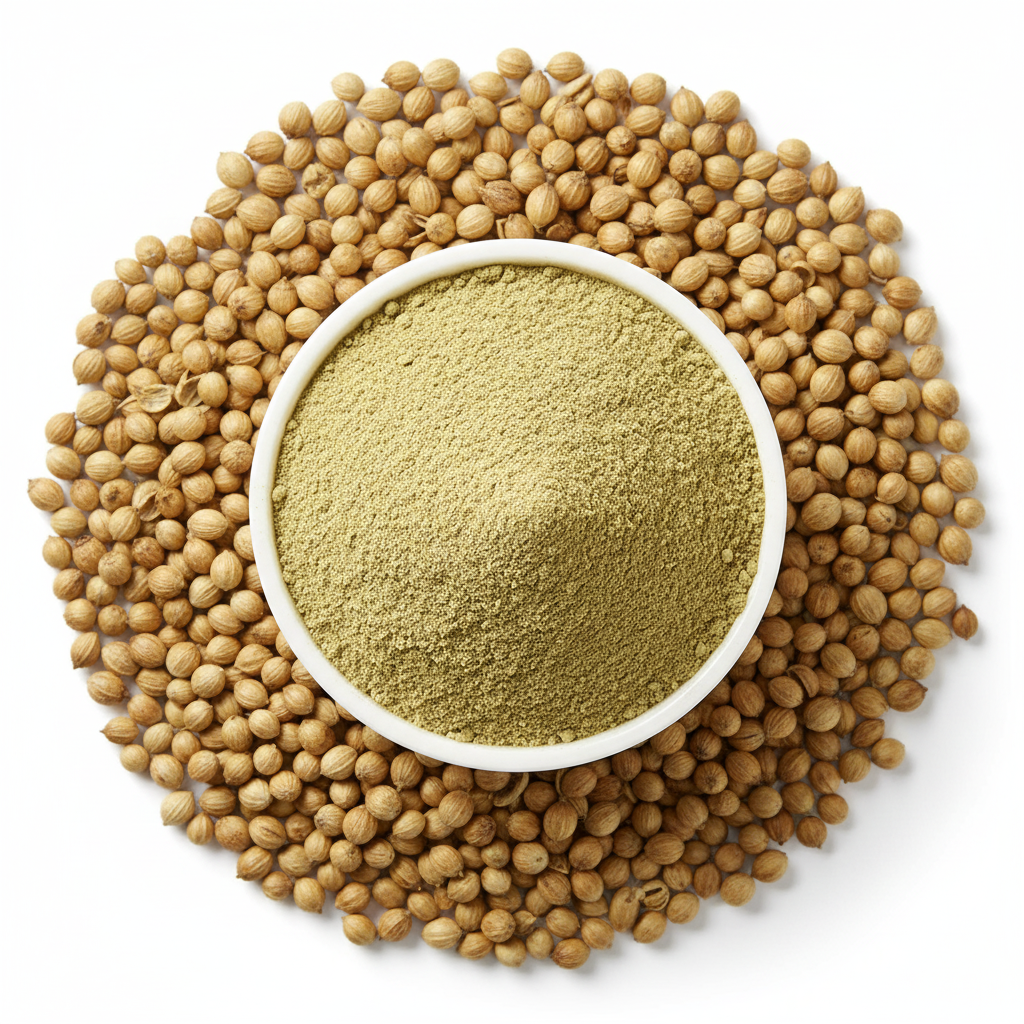 Dhaniya Powder in White Bowl