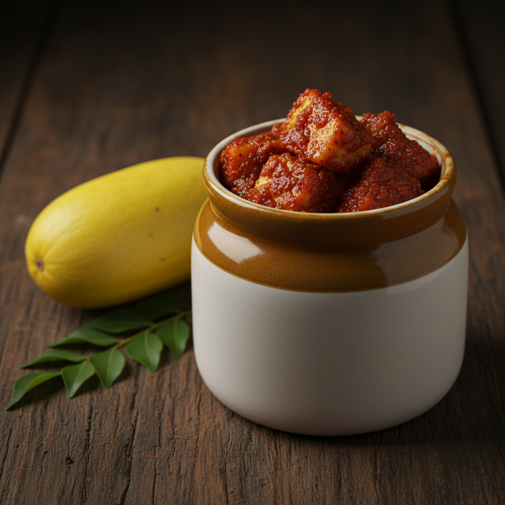 Dosakaya Pickle Jar - Side