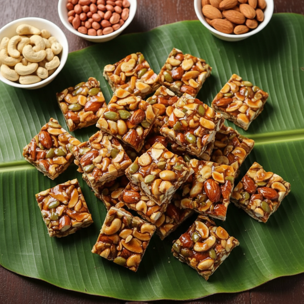Dry Fruits Chikki Banana Leaf V3