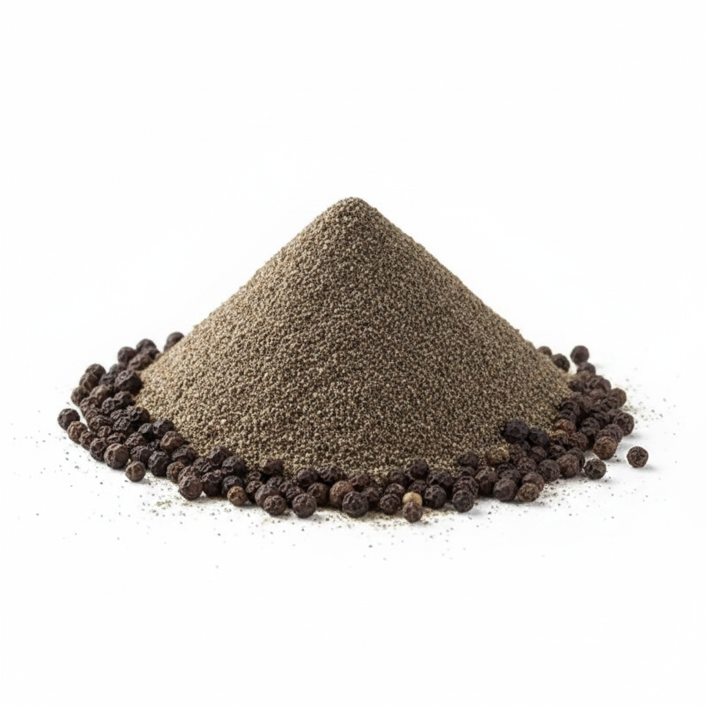 Black pepper powder bulk mountain heap
