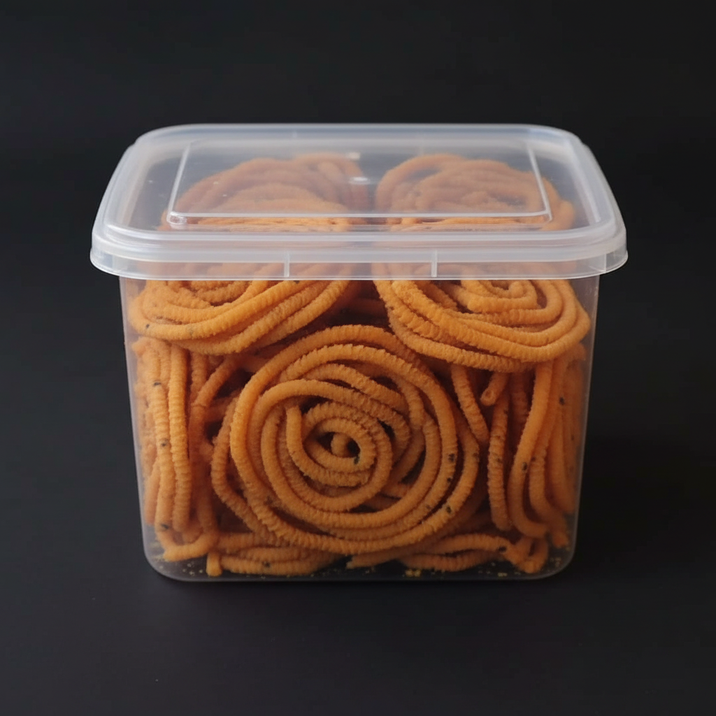 Janthikalu in plastic box - front