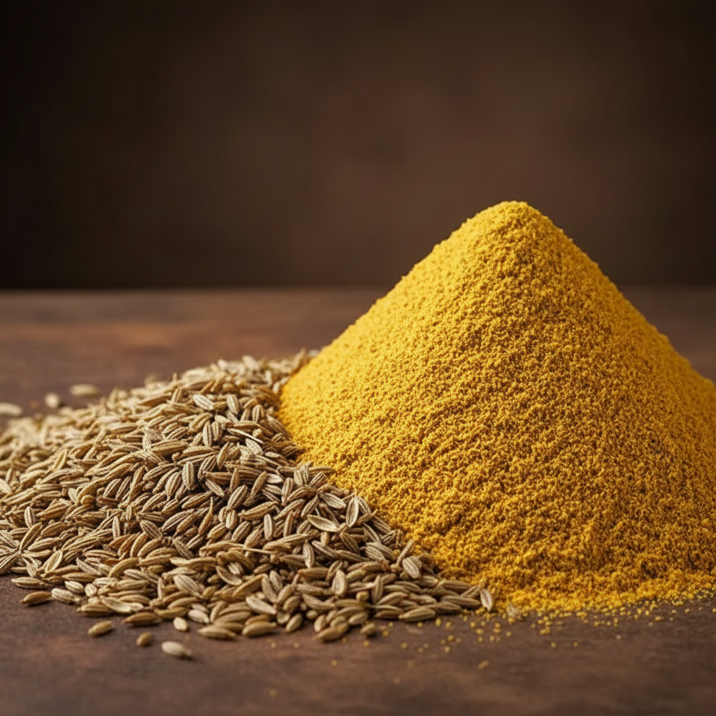 Jeera Powder Bulk Pile