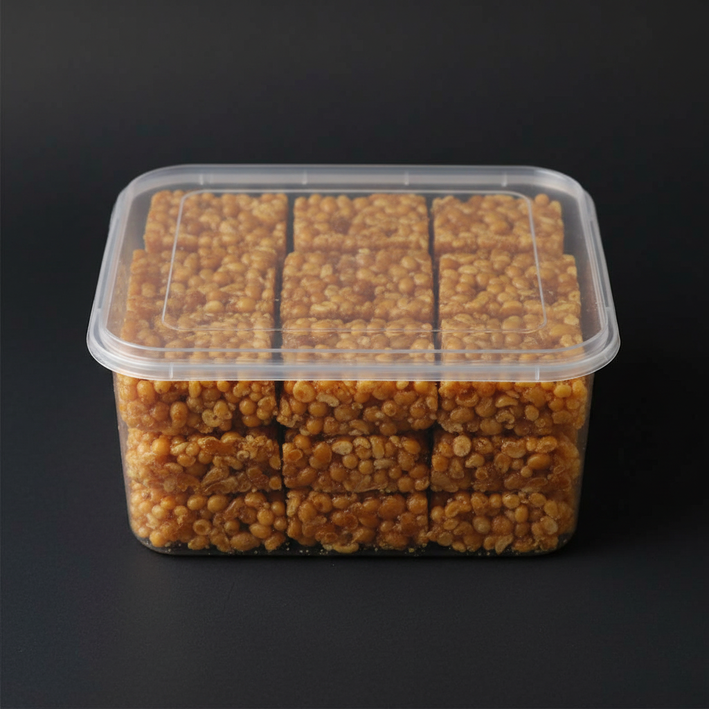 Karakajjam in plastic box - front