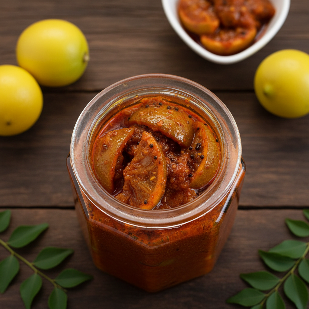 Lemon Pickle Jar - Top Down Realistic