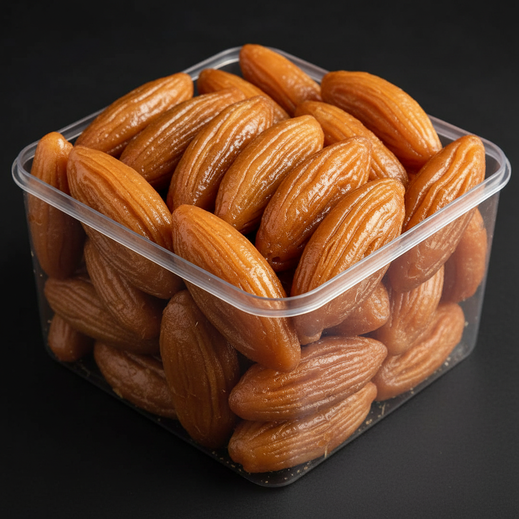 Madatha Kaaja natural - plastic box open