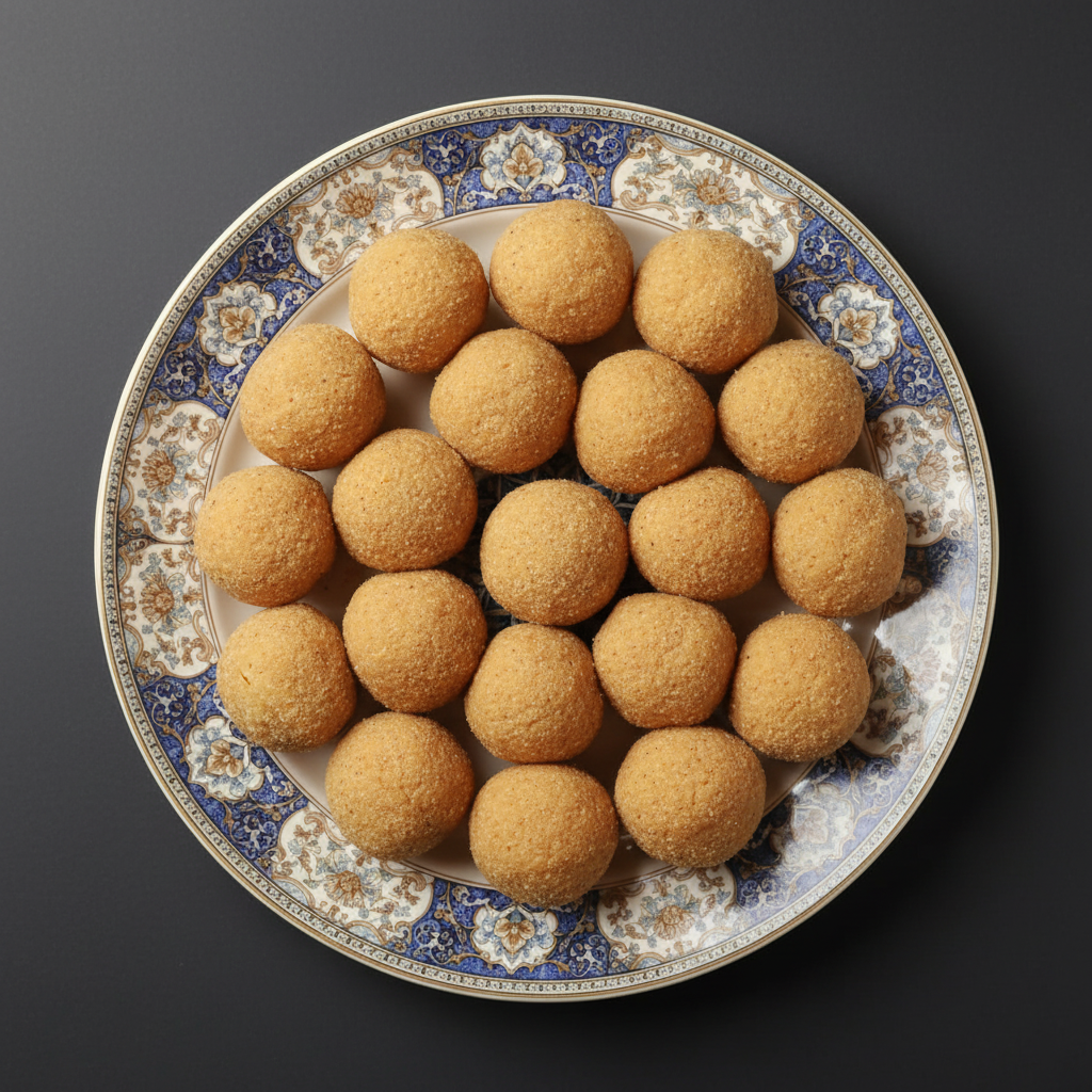 Minapa Sunni Undalu on ceramic plate - top