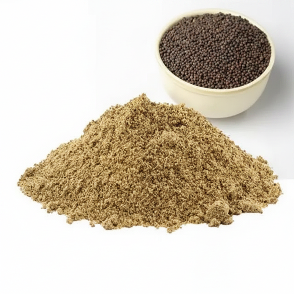 Mustard Powder in White Bowl