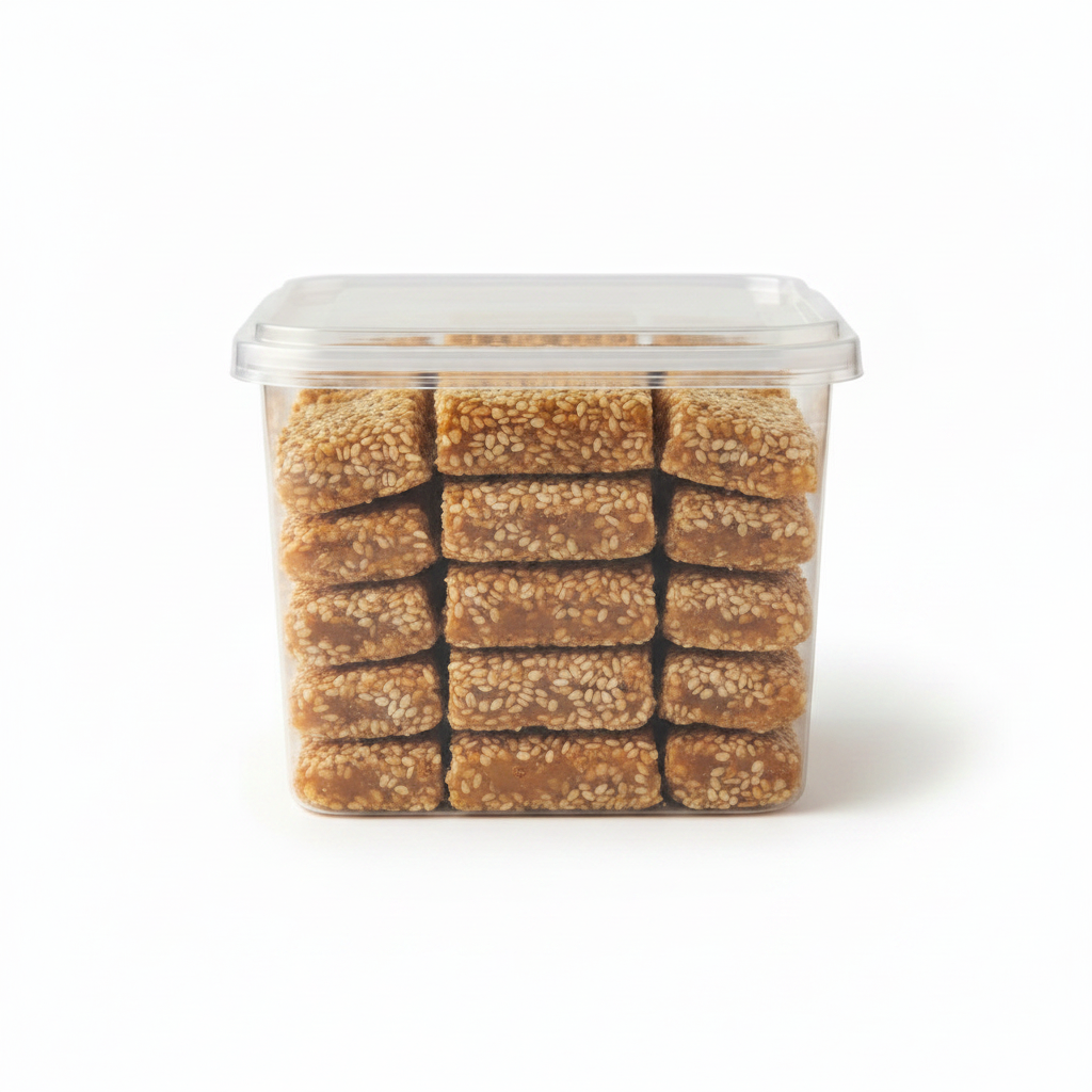 Nuvvula Chikki Container - Front Improved