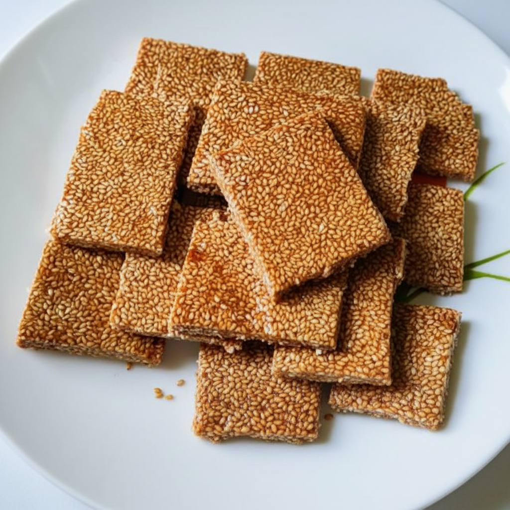 Nuvvula Chikki Plate - Top Down