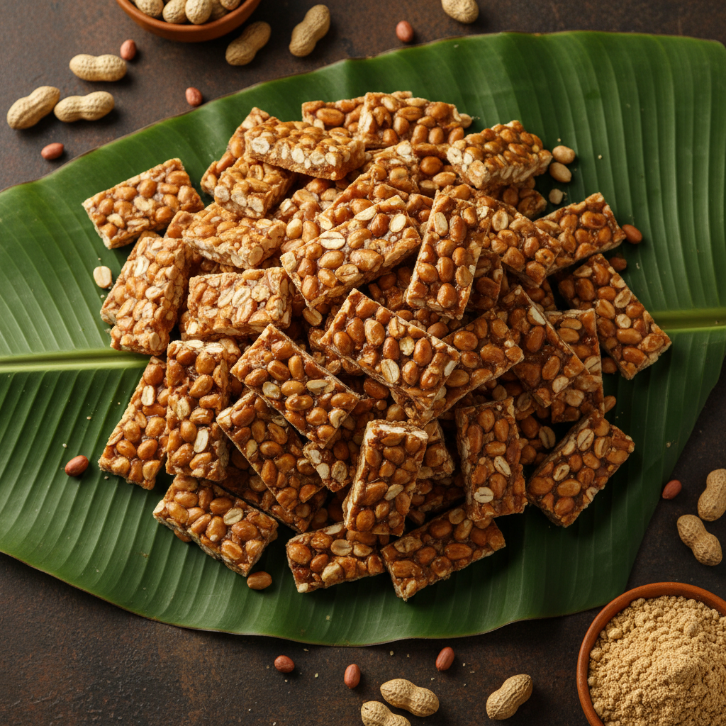 Peanut Chikki Banana Leaf V3