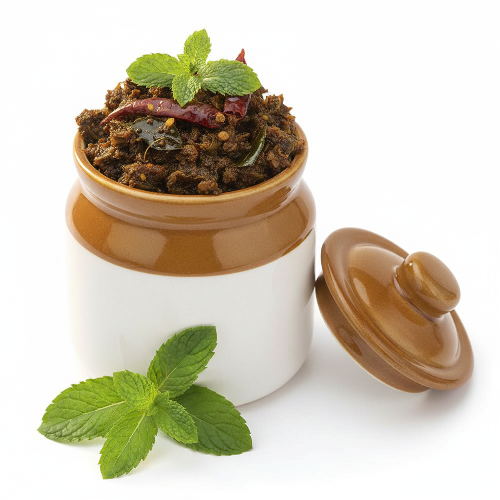 Pudina Pickle Jar - Front