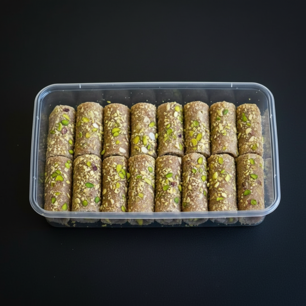 Putharekulu in plastic box - square
