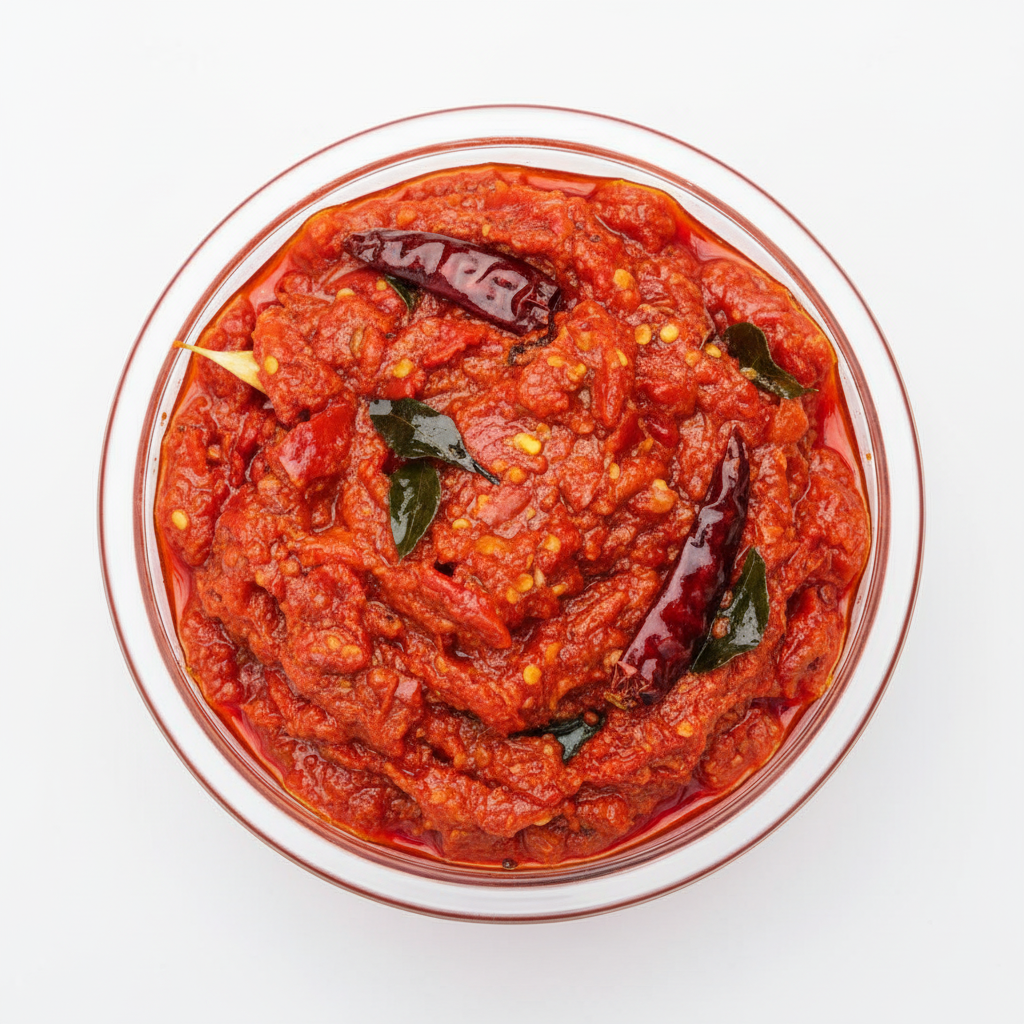 Red Chilli Pickle Bowl - Top Down