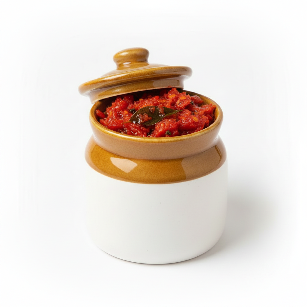 Red Chilli Pickle - Front with Oil