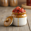 Red Chilli Pickle - Side with Oil